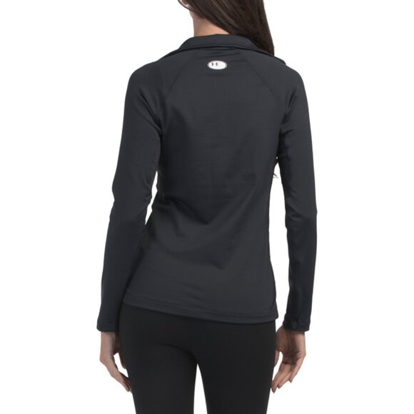 UNDER ARMOUR Black Fleece Lined Authentics Half-zip Top - Picture 2 of 2